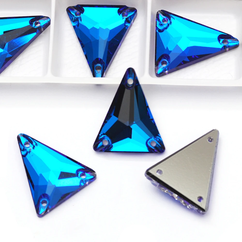 Pubrilex Slim Triangle Strass-Kristalle mit Glitzer zum Aufnähen für Kleider, Kleidung und Dekorationen – Detail 12