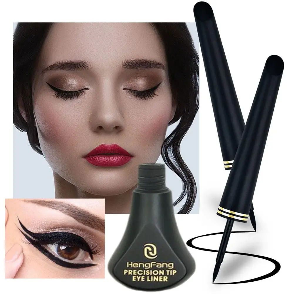 1pcs Black Liquid Eyeliner ดินสอ Fast-dry Smooth Eye Eyes Smudge-proof ปากกาอายไลเนอร์แปรง Liner Enhancer ตา G3D6