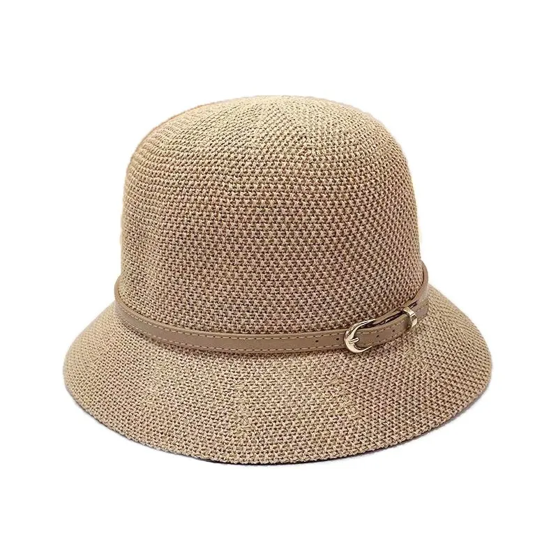 Chapéu de palha do verão para mulheres para viagens ao ar livre Casual Chapéus de sol para mulheres Praia Chapéus Senhoras Fisherman Sunshade Chapéu
