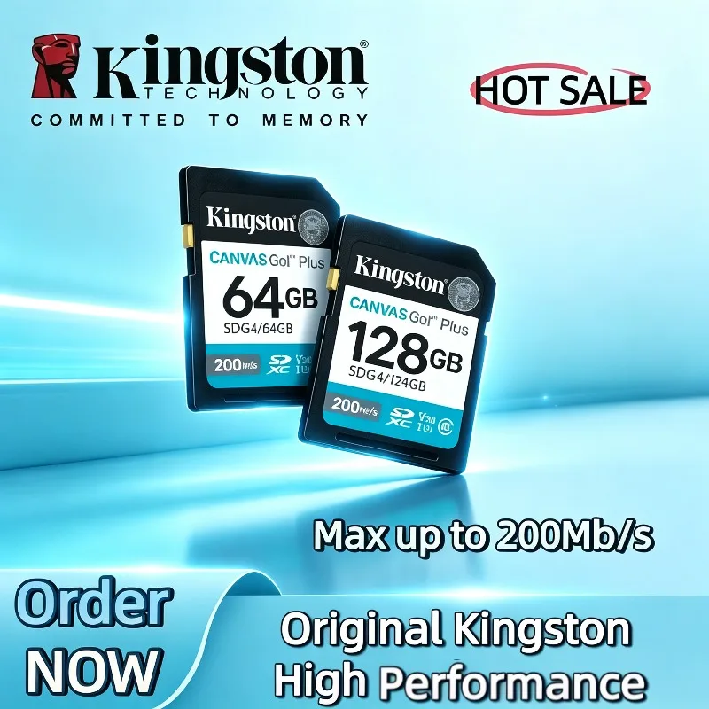 Kingston SD Card 64GB 128GB 256GB 512GB 1TB U3 V30 High Speed SDXC Card For Camera 4K Video 2026 NEW Canvas Go Plus Class10