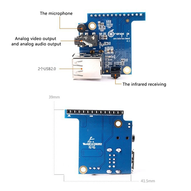 A47U For Orange Pi Zero/ R1/Zero Plus/Plus 2 Development Board Special Adapter Board 13Pin Function Expansion Board Module