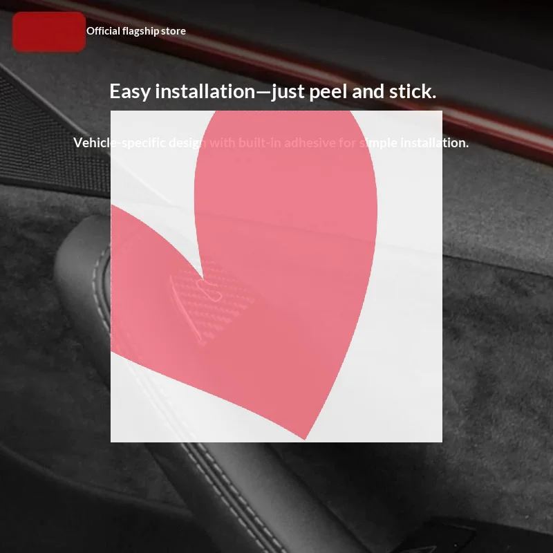 Easy to Clean Carbon Fiber Door Switch Button Protector for  Model 3/Y/YL Car Interior Accessories