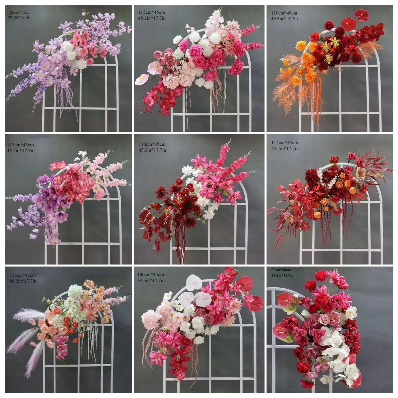 

Wedding Background Arch Decoration Artificial Hanging Flower Row Stage Event Party Props Window Display Customization