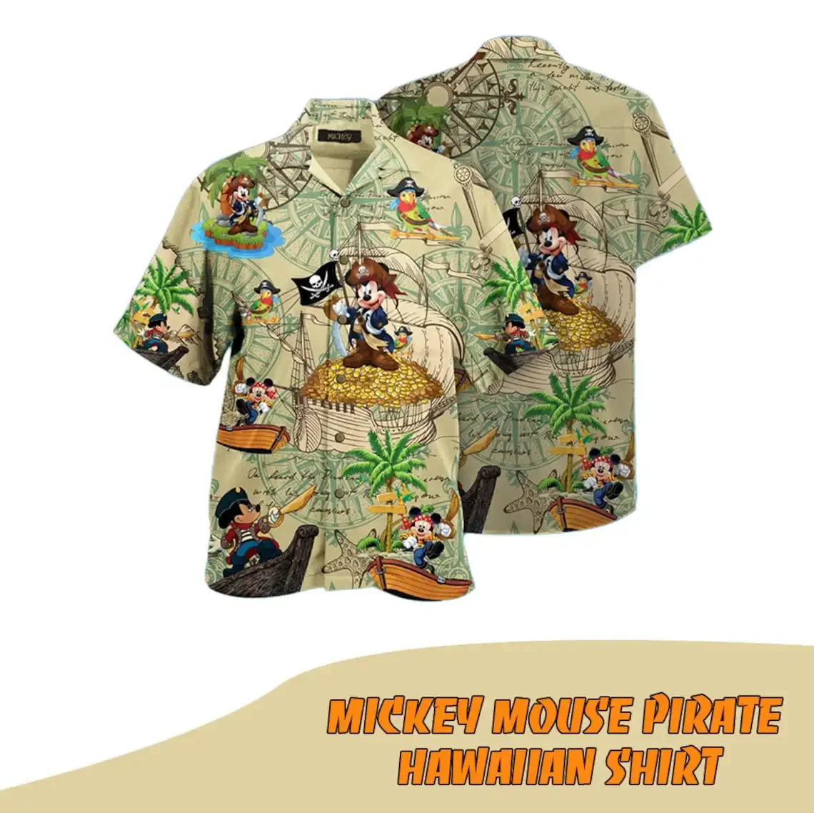 Disney Pirates of Caribbean Hawaiian Shirt  Mickey And Friends Shirt Disney Pirate's Life Hawaiian Shirt Funny Holiday Shirt