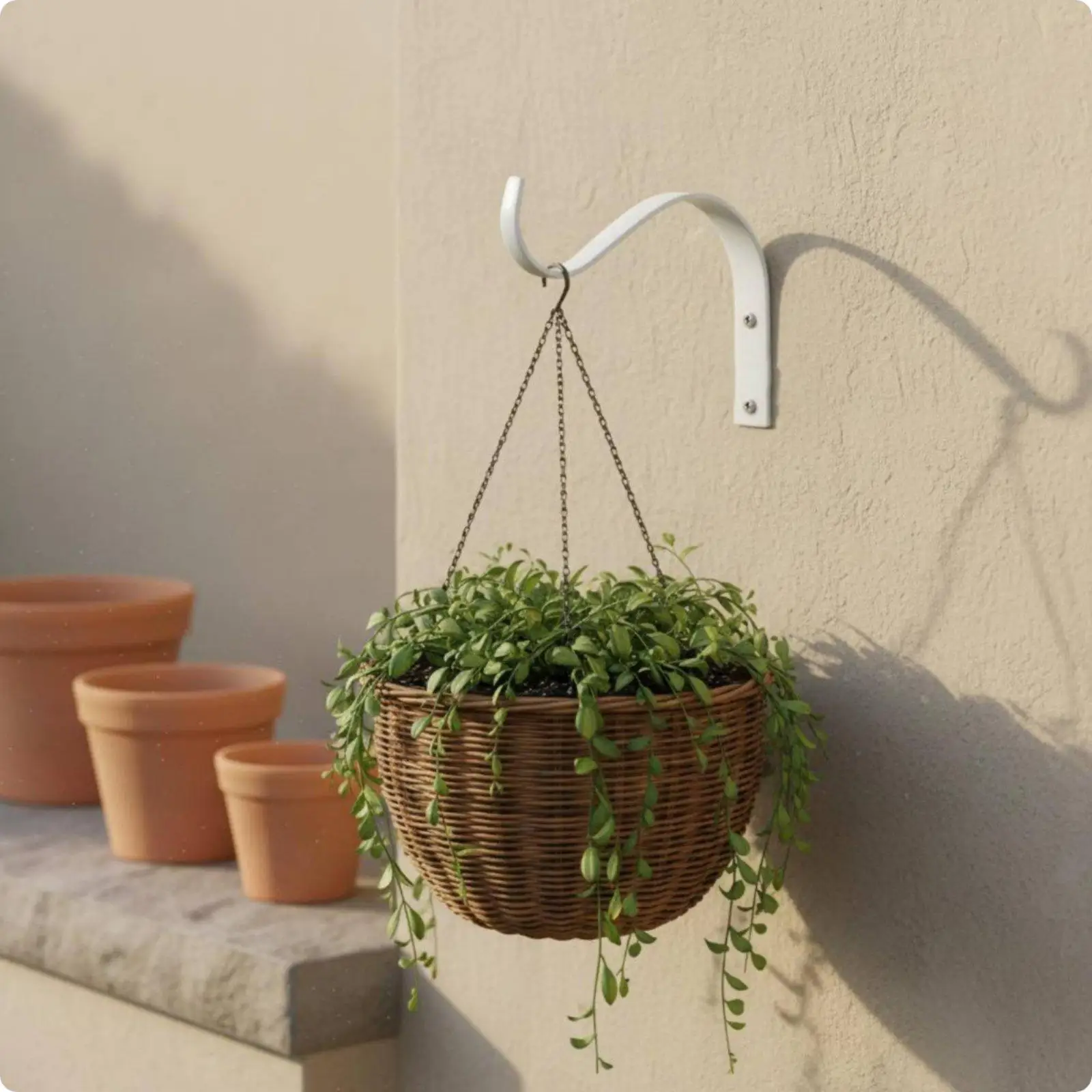 Wall Hanging Hook Durable Iron Plant Hanger Wall Bracket for Hanging Flower Pots Front Door Porch and Fence