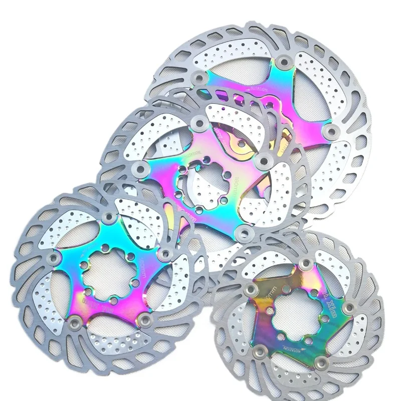 

Велосипедный красочный охлаждающий плавающий ротор дискового тормоза из нержавеющей стали 140/160/180/203 мм Радужный ротор для MTB горного шоссейного велосипеда