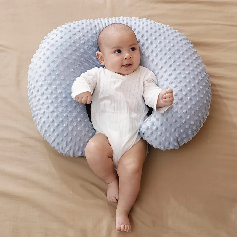 Breastfeeding Pillow for Pregnant Women Soft and Breathable Solid Color Backing Support Nursing Cushion Baby Feeding Pillow