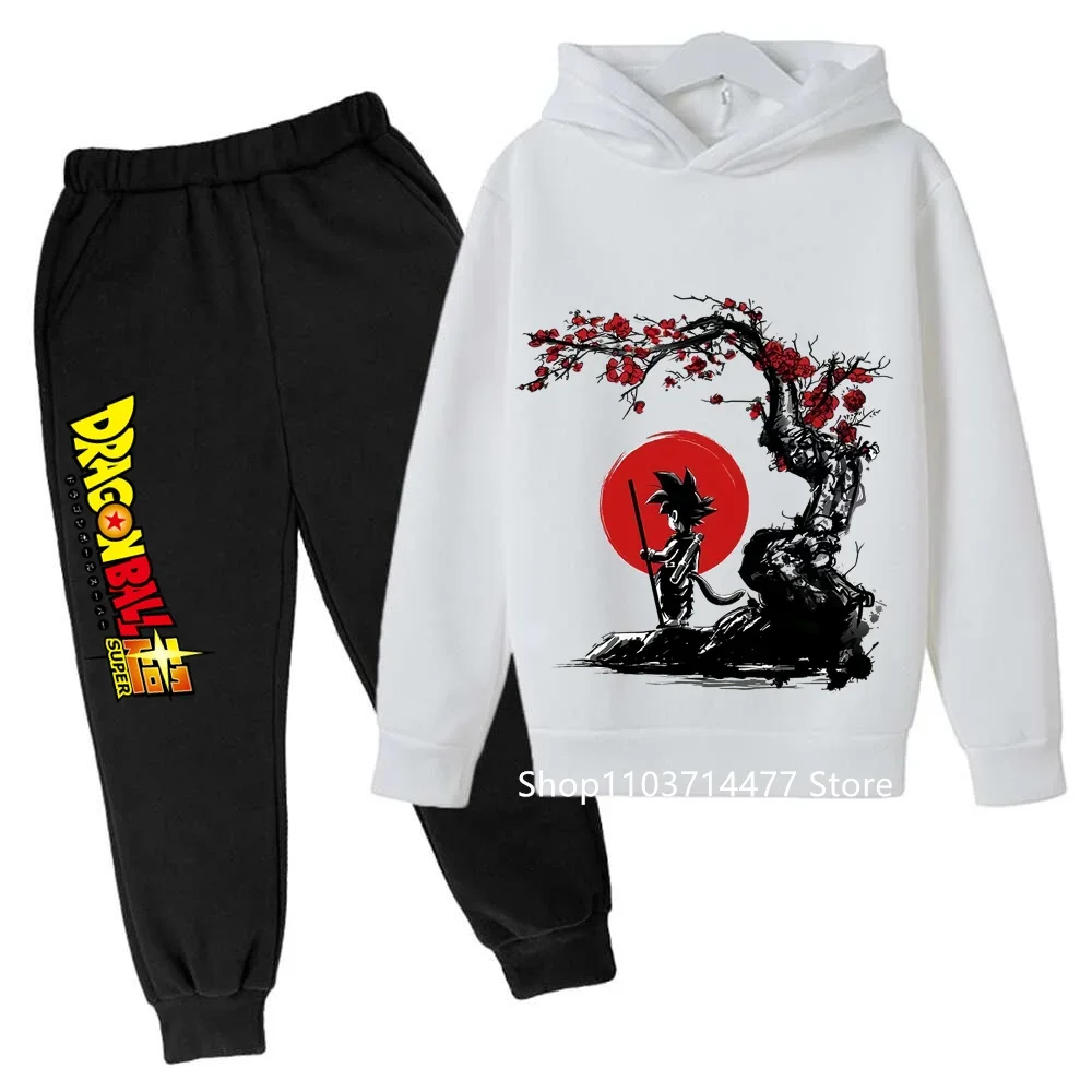 

Boys Girls Clothes Dragonball Goku Hoodie Set Kids 2pcs Spring Autumn Toddler Girls Cartoon Hooded +pants Tracksuit Clothing