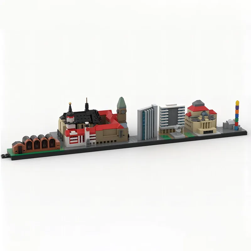 MOC Kreatives Stadtmodell Chemnitz Skyline Straßenansicht Wahrzeichen Baustein-Modell Erwachsenen-Puzzle Montage-Spielzeug Geburtstagsgeschenk Dekoration – Detail 2