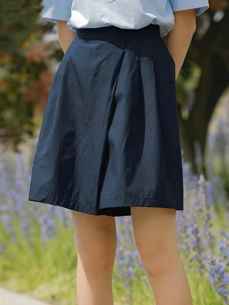 Zomer 2024 Nieuwe Retro Kleur Hoge Taille Vijfkwart Losse Plus Size Casual Wijde Pijpen Orts Vrouwen Faion pendelen Sle