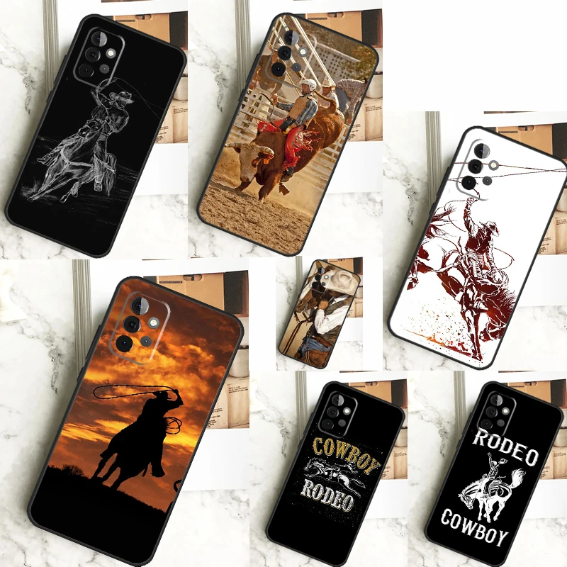 Extreme Sport Rodeo Cowboy Lasso Case For Samsung Galaxy A55 A35 A15 A14 A34 A54 A73 A53 A33 A23 A13 A12 A32 A52 A51 Cover