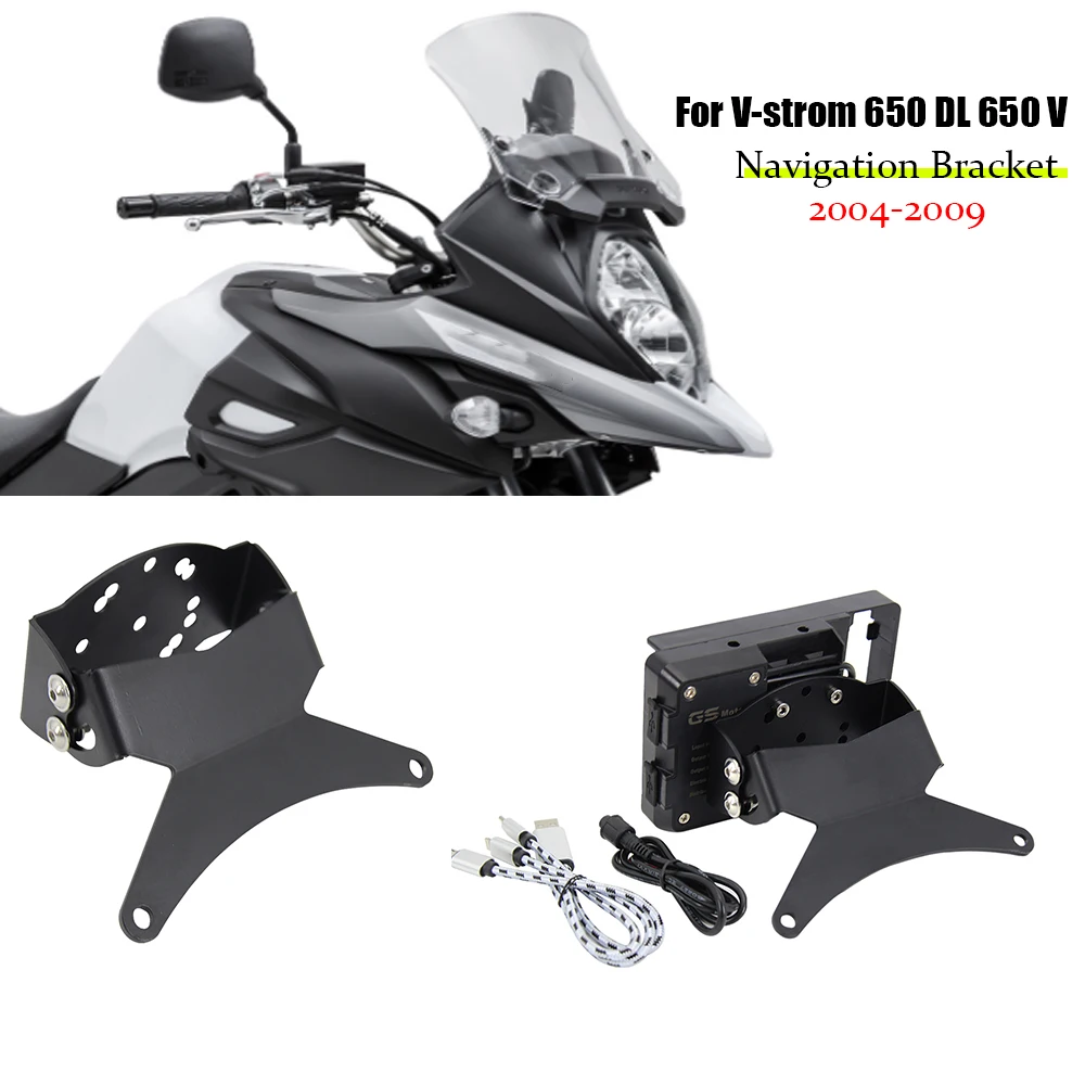 NEW Motorcycle For SUZUKI V-strom 650 DL 650 Vstrom Bracket Mount Smartphone GPS Holder Navigation Bracket 2004-2011 2010 2009