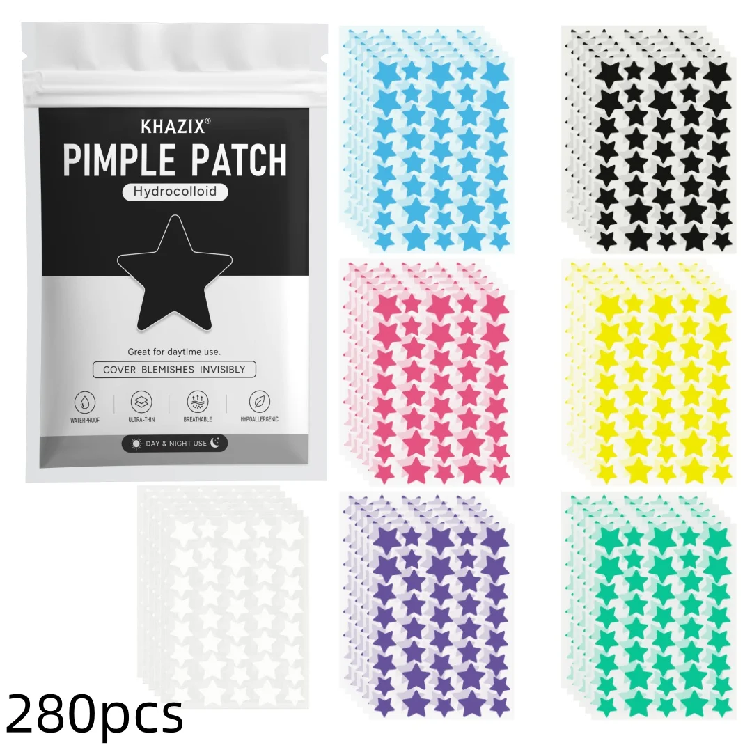 Star-shaped acne patches in various sizes, gentle and non-irritating, effectively conceal pores—perfect as a gift, 280/40 pcs