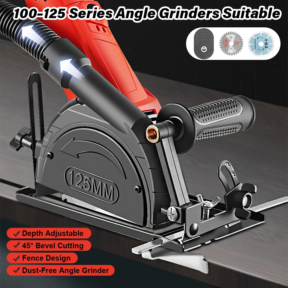 

Многофункциональная подставка для угловой шлифмашины 100-125 мм, кронштейн для резки с набором пильных дисков для резки дерева, металла и плитки