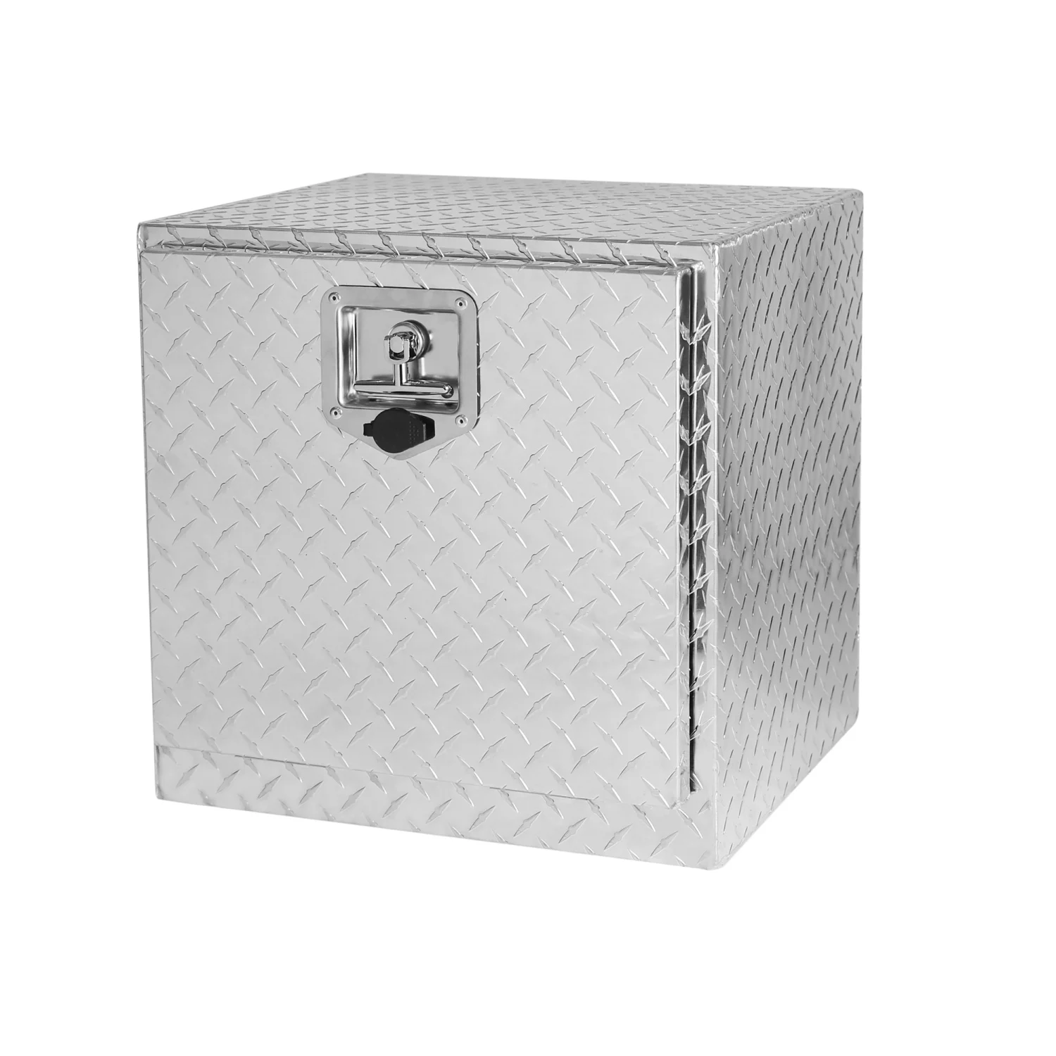 

18" Heavy Duty Diamond Plate Underbody Tool Box with T-Handle Lock - Silver