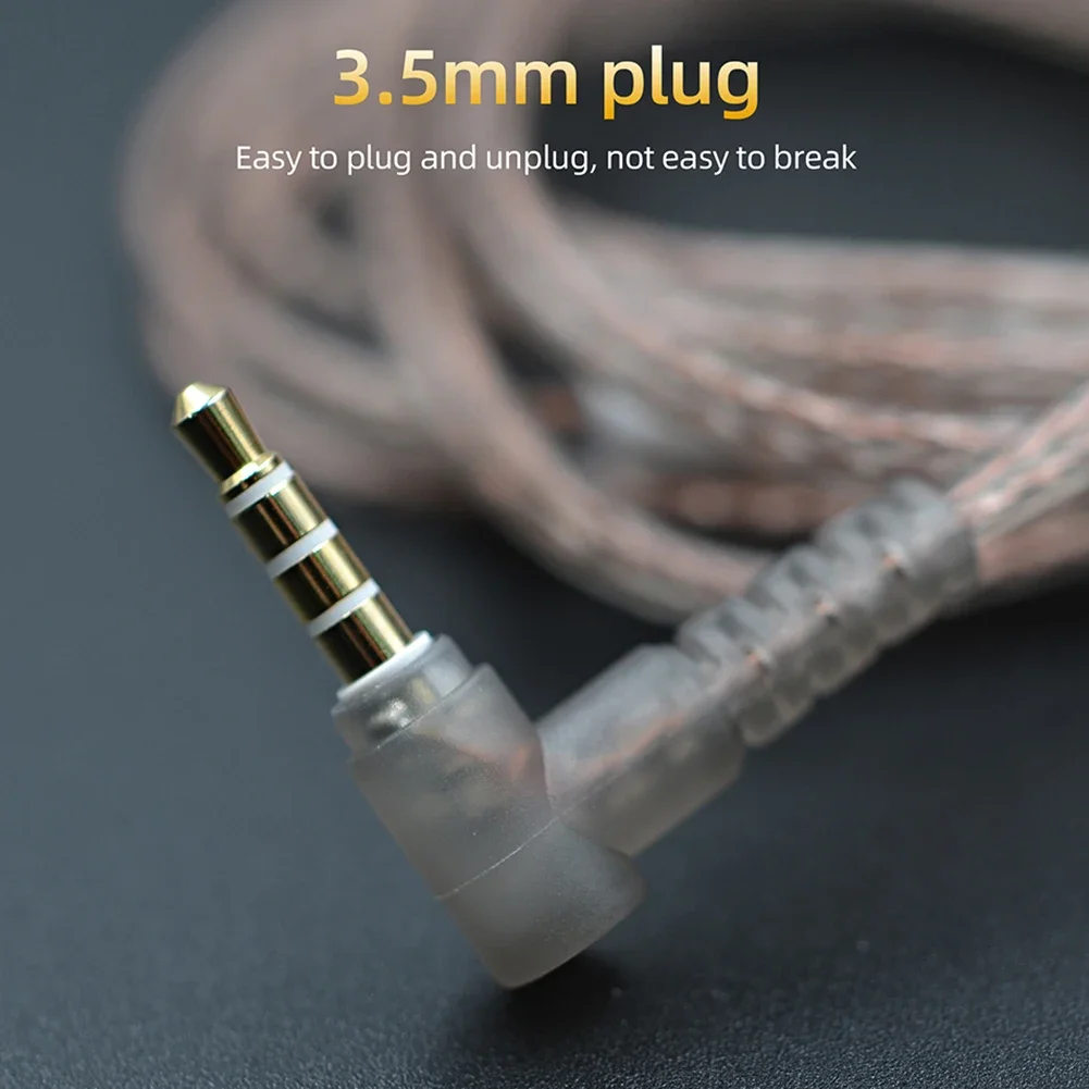 Original Earphone Cable For KZ ZST ZSR ZSN ZSN PRO/ZS10 PRO/AS16/AS12 Copper Earphone Wire Cord 0.75/0.78mm B/C Pin 3.5mm