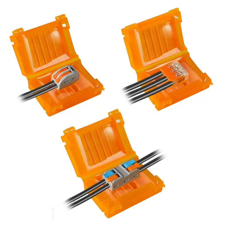 [New] 1 Set Waterproof CNP106 IPX8 Mini Gel Wire Connector Junction Box Outdoor Easy Universal Wiring Rainproof Terminal Blocks