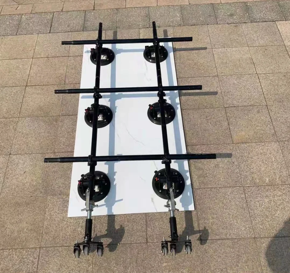 Vacuum Suction Cups Ceramic Tile Reinforcement Device Large Format Carry System and Transport Tools with Universal Wheel