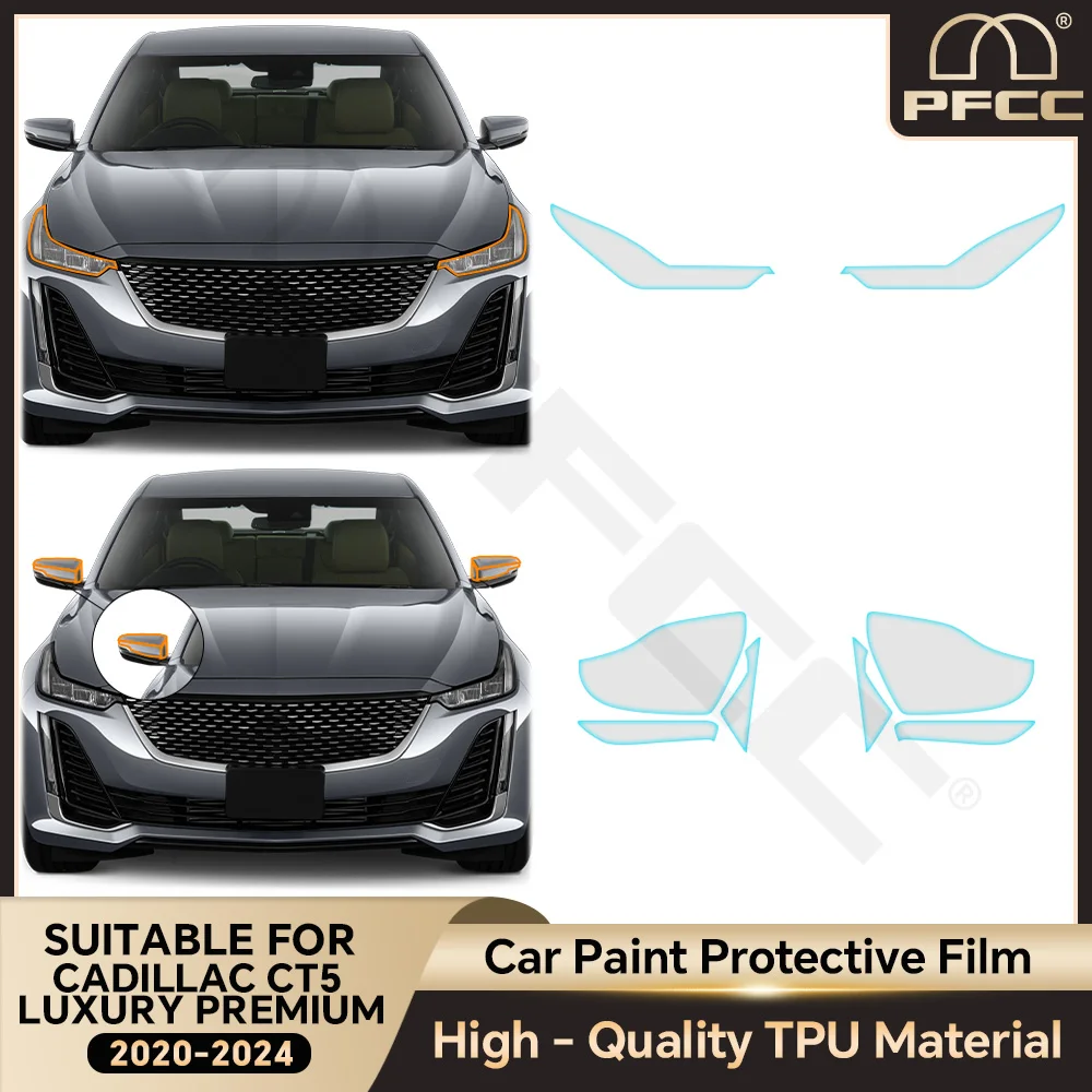 

TPU PPF Paint Protection Film Body Sticker Anti-scratch Protective Transparent PPF For Cadillac CT5 Luxury Premium 2020-2024