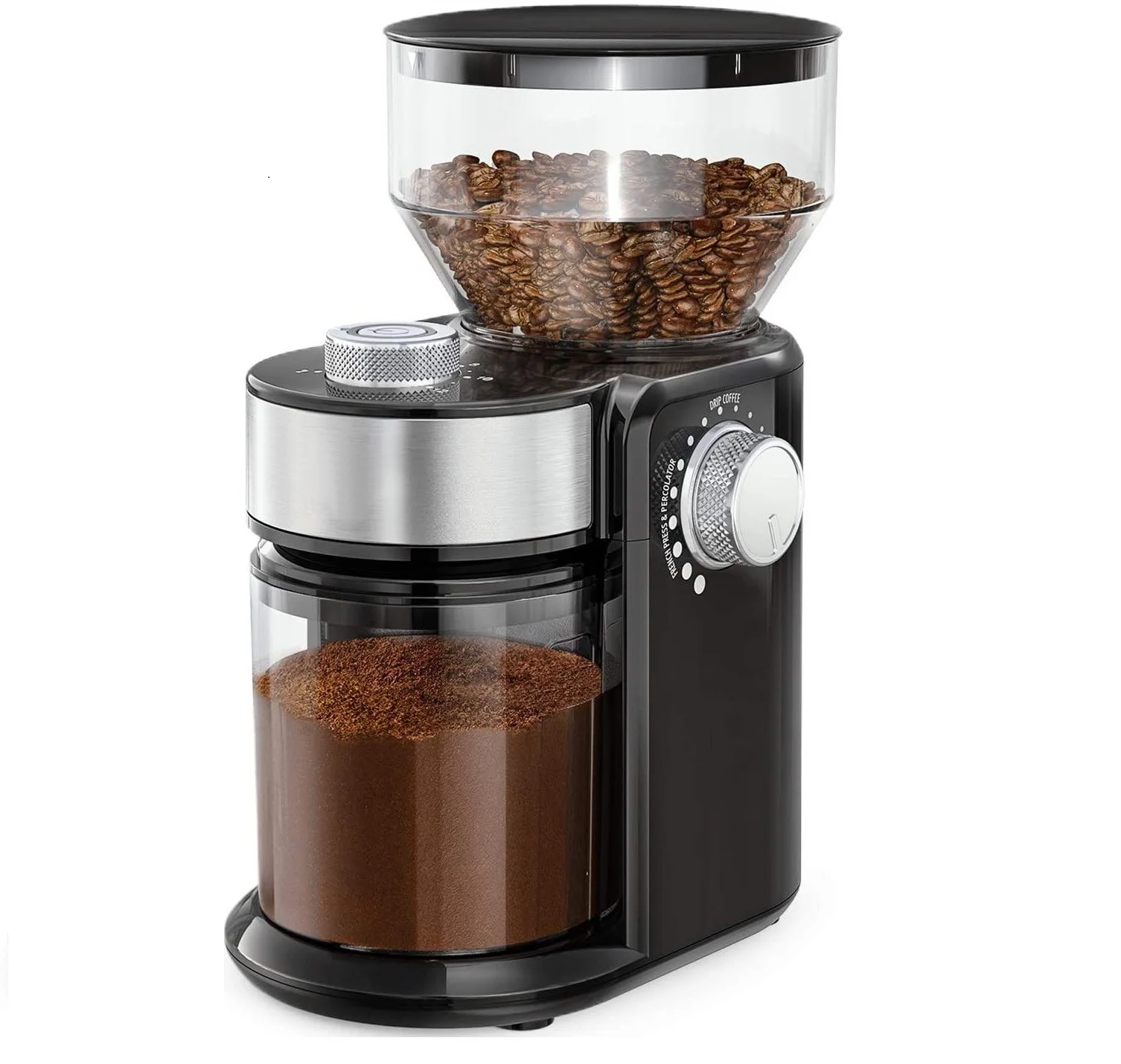 Bean Grinder Flat Burr Coffee Bean Grinder with Adjustable Thickness Cup Size Can Be Set Coffee Machine