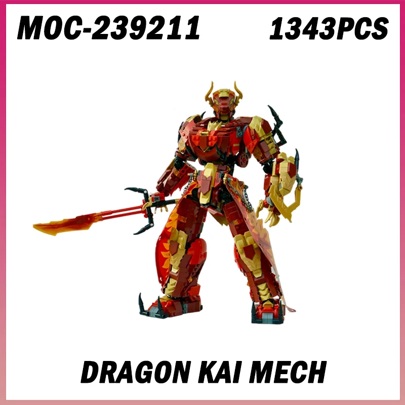 

1343PCS MOC-239211 Dragon Kai Mecha Mechanical Armor Robot Super Warrior Model Building Blocks Brick Creative Toy Kids Boy Gift