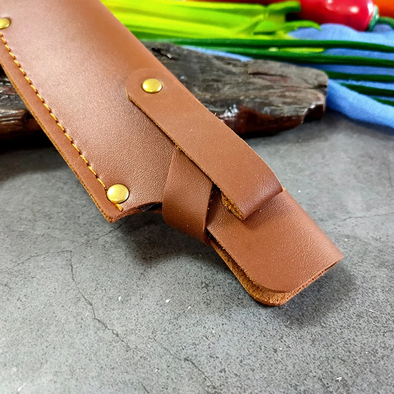 Full Tang Handle Leather Knife Bainha para Chef e Açougueiro, Cozinha Ferramentas