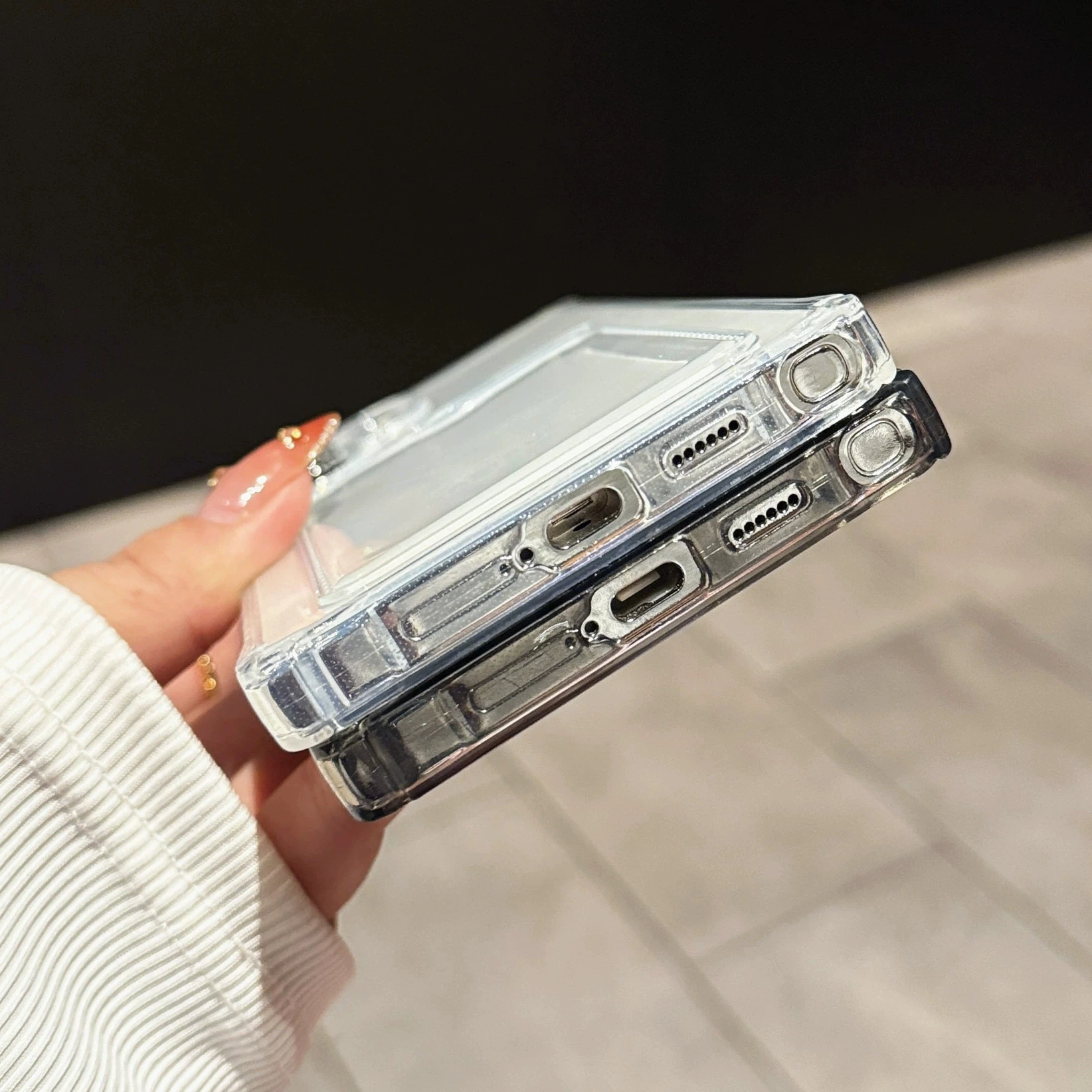 Stoßfeste, transparente Brieftaschen-Kartentasche für Samsung Galaxy S25 S24 S21 S22 S23 FE Plus S25 Ultra 5G, transparente Silikonhülle – Detail 2