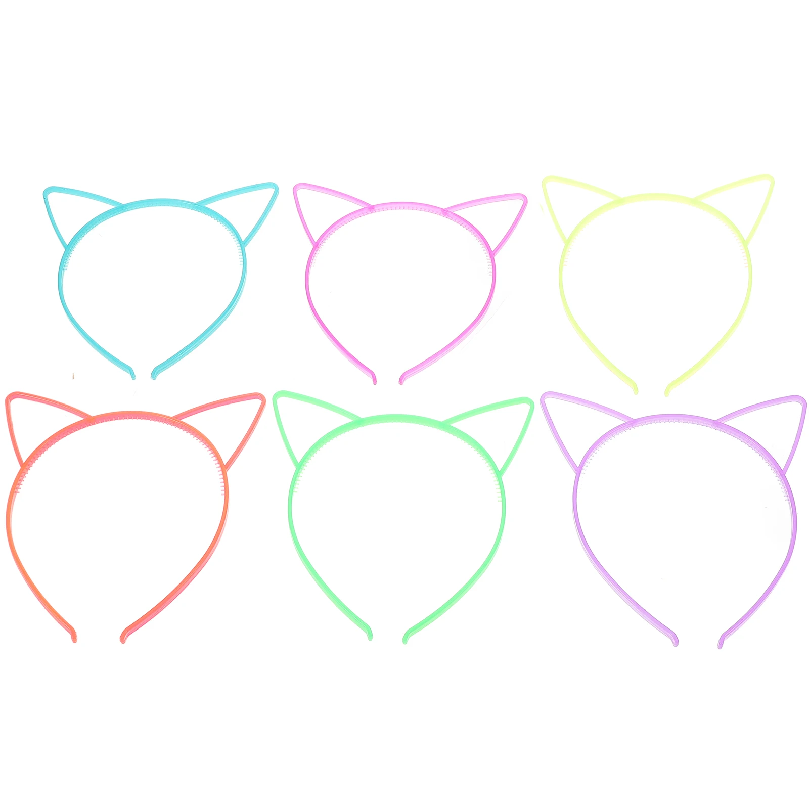 

6 Pcs Glow-in-the-dark Cat Ear Headband Headbands Party for Festivals Ears Decorations Shine Child