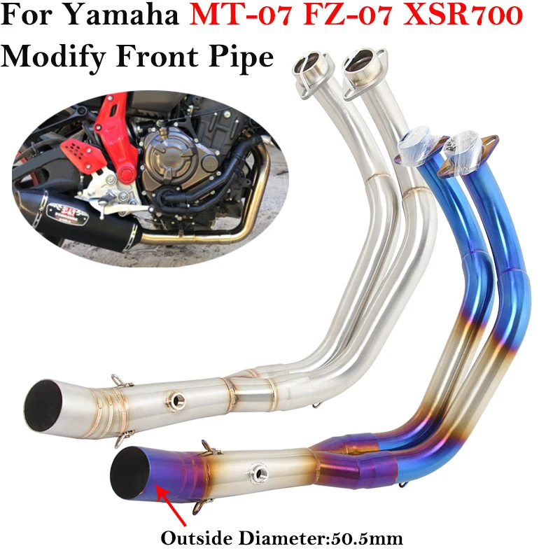 

For Yamaha MT07 MT-07 FZ-07 R7 XSR700 Motorcycle Connect 51mm Yoshimura Exhaust Pipe Escape Stainless Steel Front Mid Link Pipe