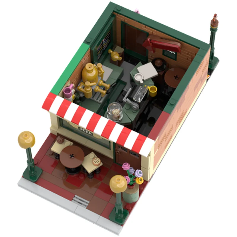 920 قطعة MOC منزل صديق المركزي بيرك وحدات نموذج اللبنات هدايا عيد الميلاد لتقوم بها بنفسك لعبة فكرة إبداعية التعليم الطوب #4