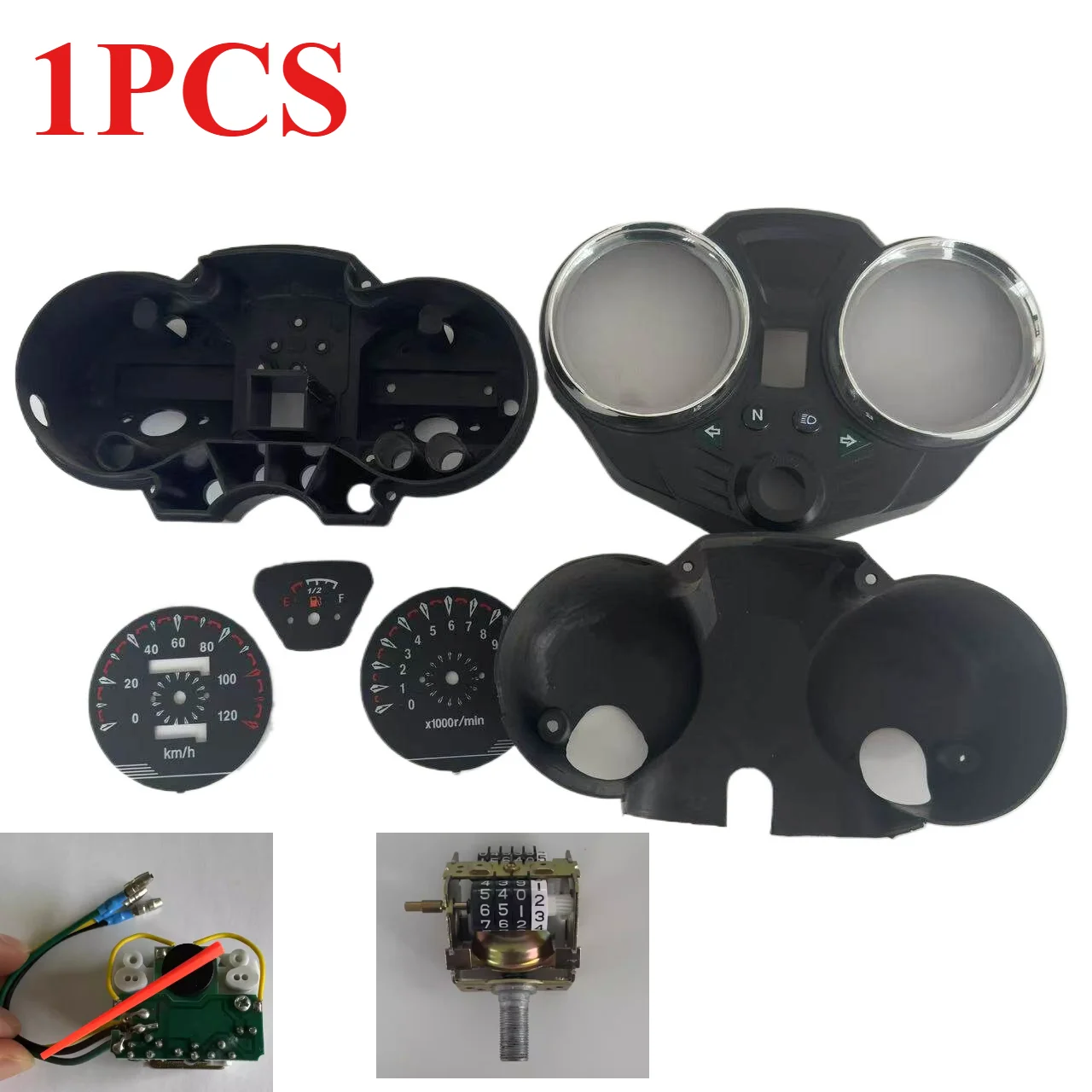 

Аксессуары для трехколесных мотоциклов: корпуса приборов, комплектующие для механизма, корпус тахометра, корпус одометра.