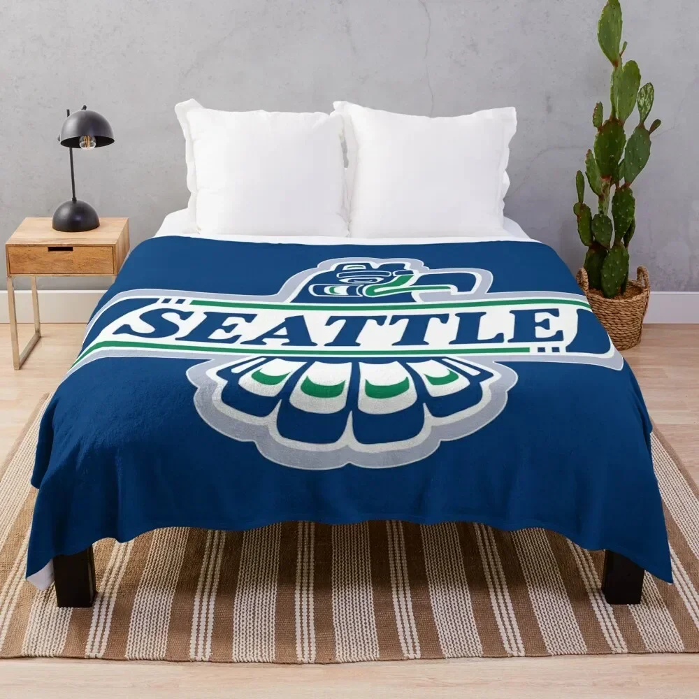 Seattle Thunderbirds icon Throw Blanket Sleeping Bag Stuffeds Giant Sofa Large Blankets