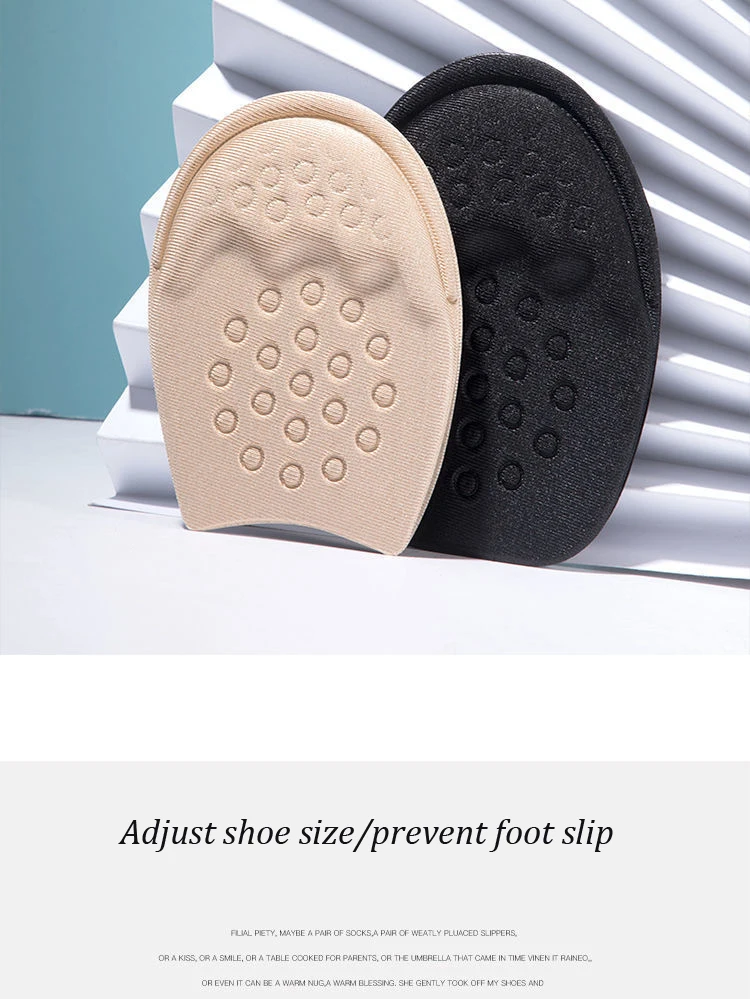 Vorfußpolster für Damen, hohe Absätze, halbe Einlegesohlen, rutschfester Vorfußschmerzlinderungseinsatz, Schuhgröße reduzieren Füllstoff für zu große Schuhe – Detail 14