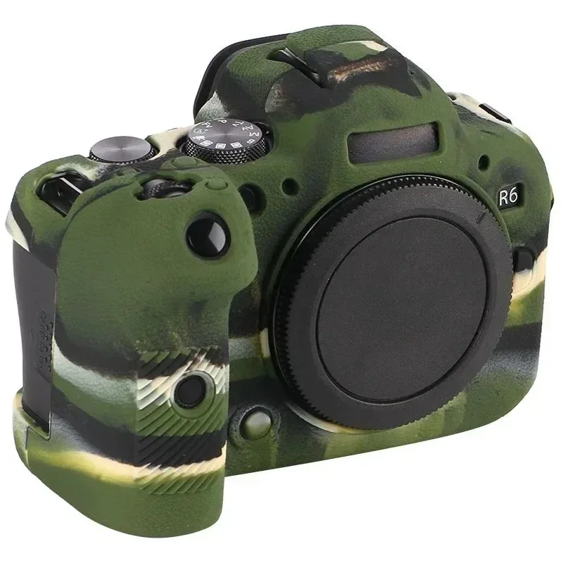 Сумка для фотоаппарата, мягкий силиконовый защитный чехол для кожи, защитный чехол для корпуса, для Canon R6 R6II Mark II + бесплатная закаленная пленка