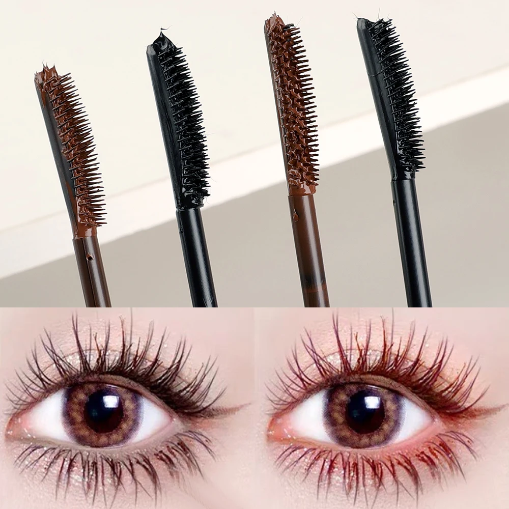 Lasting Mascara Matte Black Brown Waterproof Quick Drying Lengthening Eyelash Curled Mascara Lash Extension Women Korean Makeup