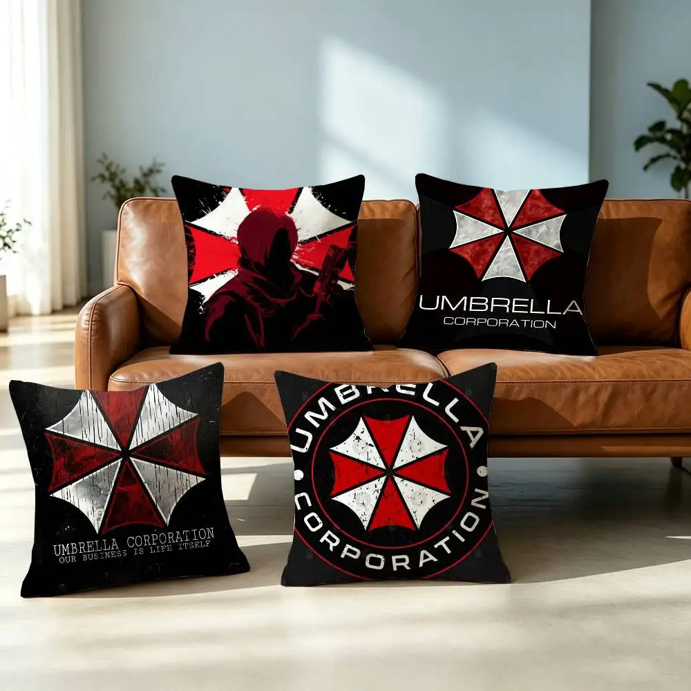Umbrella C-Corporation Game Square Double-Sided printed Pillow Case Bedroom Bedside Pillow Sofa Cushion Cover Gift
