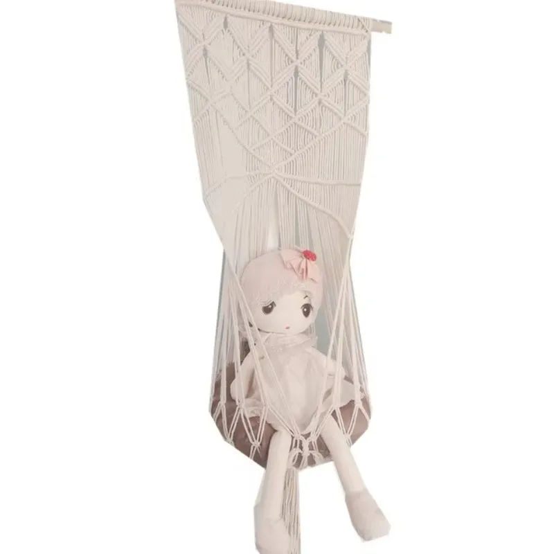 

Cotton rope woven hammock cat swing hammock load-bearing reinforcement adjustable height