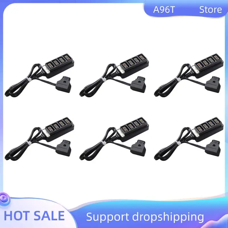 

A96T 6X D-Tap Male To 4-Port P-Tap Female Camera Power Supply Distributor DTAP Fourway Splitter