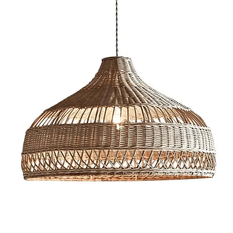 

Rattan suspension chandeliers luminaire homestay hotel hot pot restaurant art home decor lamp light lamps aesthetic