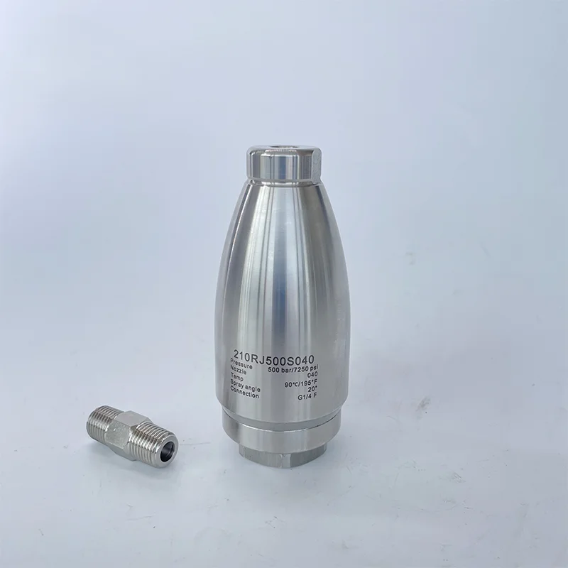 

High Pressure 500 Bar 7250psi Quick Connect with tungsten steel core water turbo rotating nozzle for cleaning Agua potable