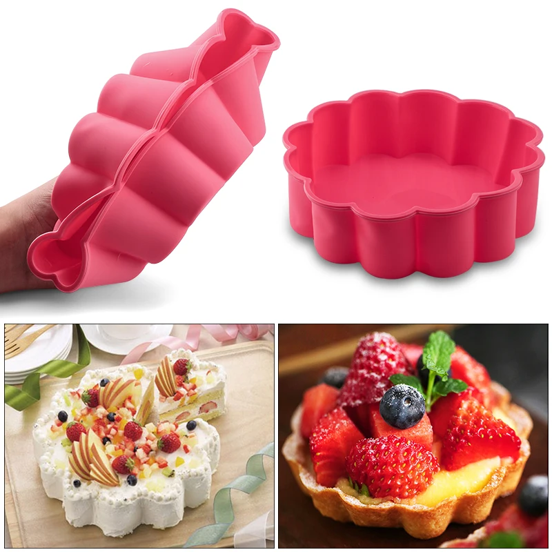 

Non Stick Round Silicone Molds For Baking Toast Bread Pan DIY Dessert Mousse Cake Mould Kitchen Bakeware Pastry Tool