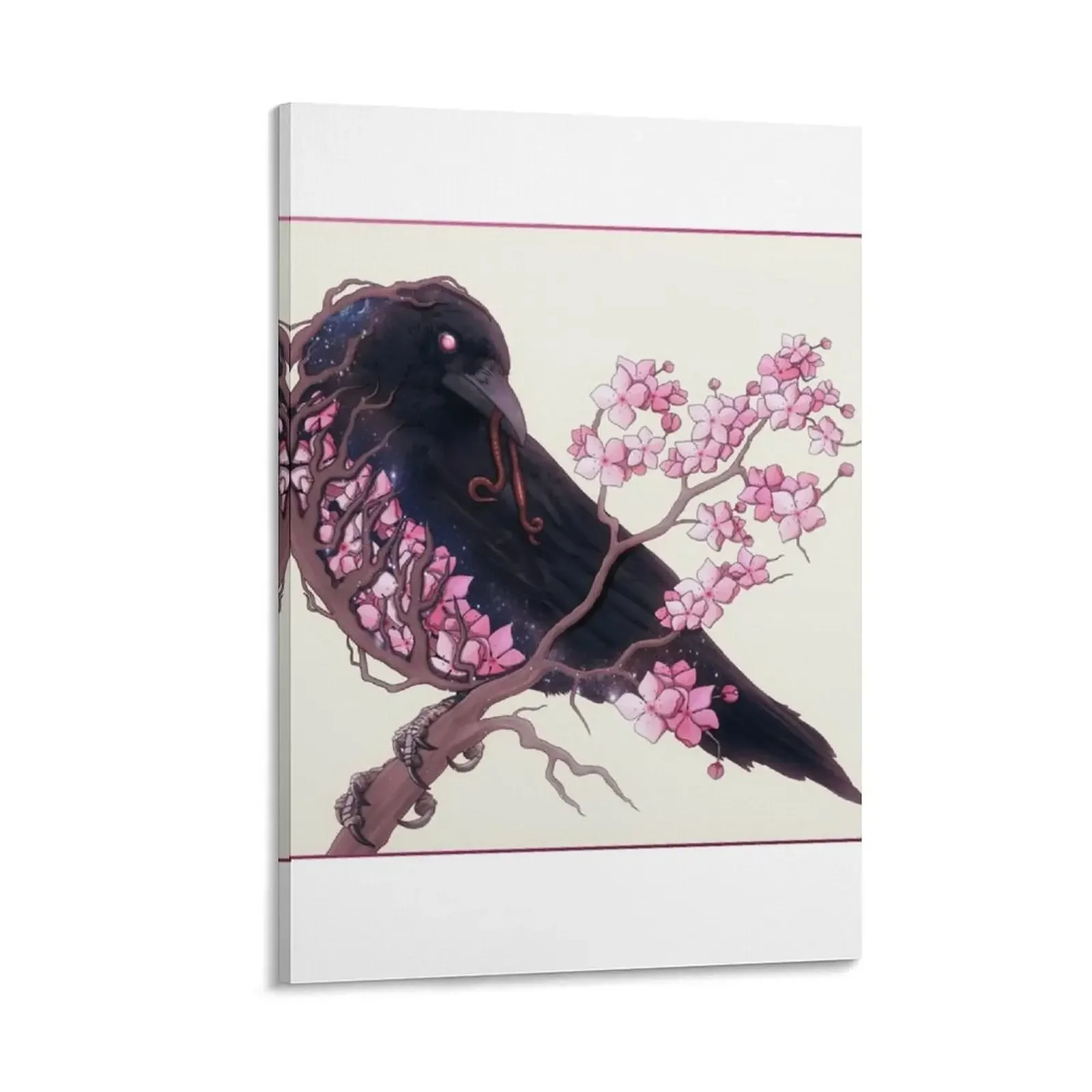 

Cherry Blossom Crow Canvas Painting decoration aesthetic wall decoration painting japanese room decor