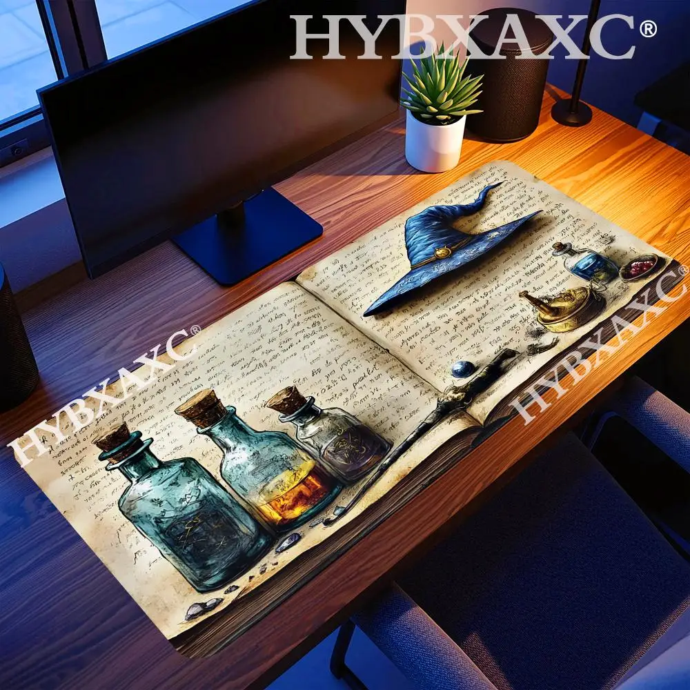 

HYBXAXC Wizard Potion Magic Book Mouse Pad Large Fantasy Desk Mat for Gaming Office, Ideal for Daily Office Work and Gaming