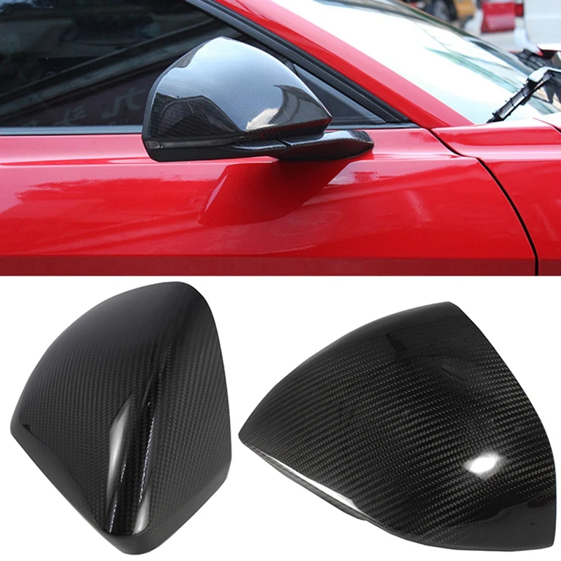 

Car Rear View Mirror Covers With Carbon Fiber For Ford Mustang 2014-2018 Europe Model