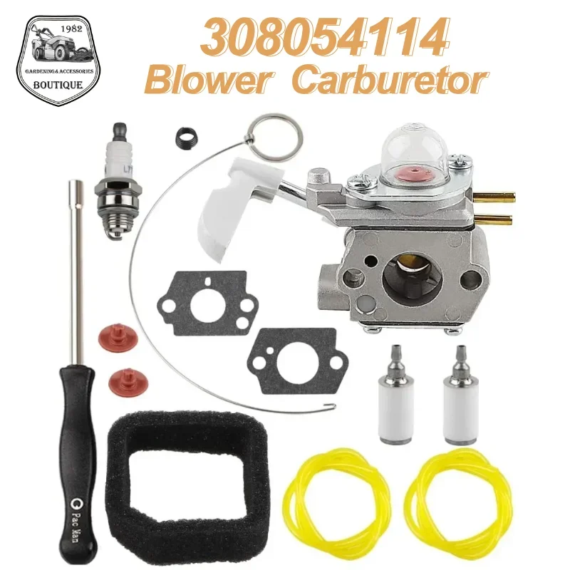 

Brand NEW 308054114 Carburetor 26B Leaf Blower UT09526 308054075 Carburetor Adjusting Tool Air Filter Primer Bulb