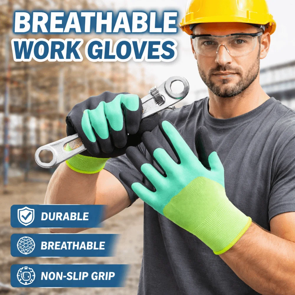 5pairs Disposable Nitrile Gloves Full Finger Garden Gloves Safety Work Gloves Anti Slip Industrial Protective Gloves Household