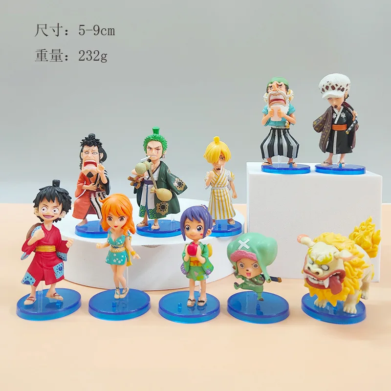 

10pcs/Pcs Anime One Piece WCF Figure Set Luffy Zoro Shanks Ace Nami PVC Action Figurine Manga Collectible Model Dolls Toys