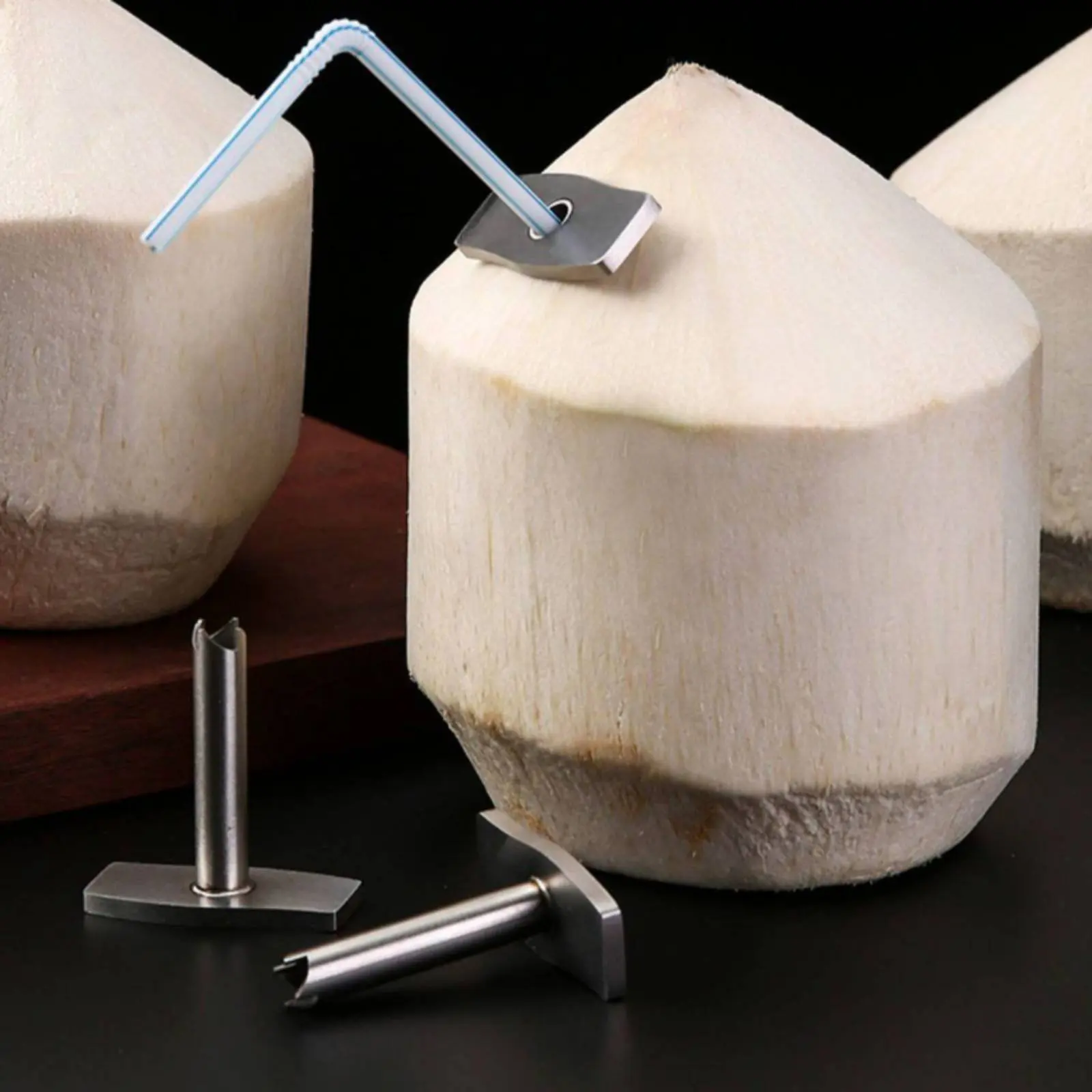 

Coconut Opener Tool Reusable Coconut Opener Kitchen Utensil Long-Lasting Easy to Use for Fruit Stands, Restaurants