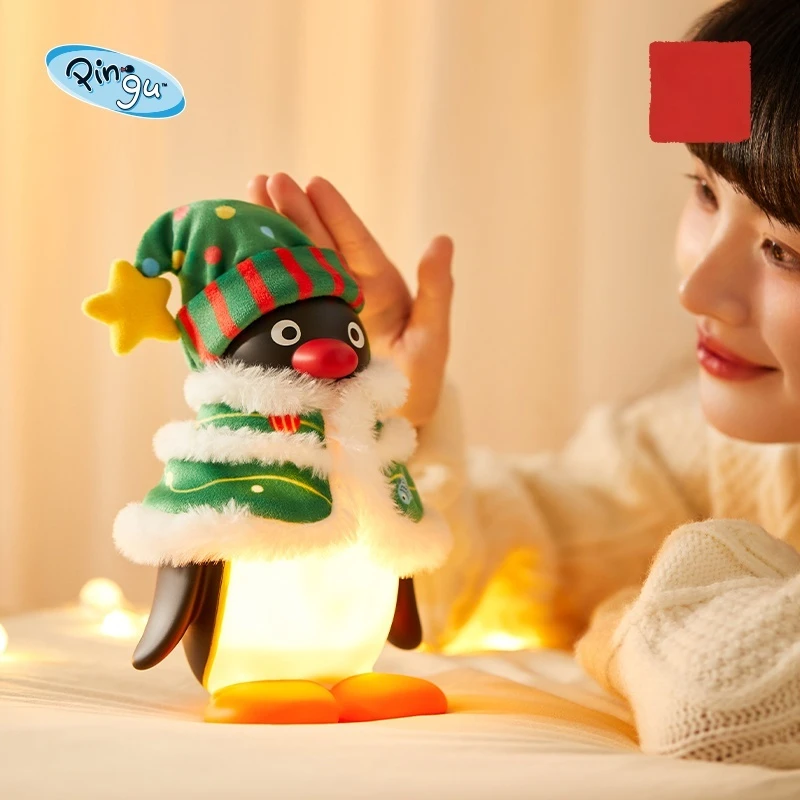 

Ночник Pingu Penguin для детей, натуральная периферия, нарядное платье с животными, прикроватная лампа, украшение на день рождения, Рождественский подарок