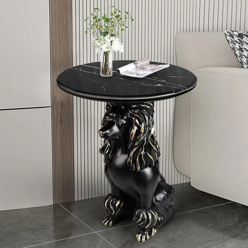 Artistic Dog Side Table Furniture Home Decor Sofa Side Luxury Living Room Porch Decor Corner Table Storage Animal Decoration